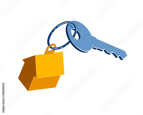 Real estate house simple vector 3d isometric illustration isolated on white, realty concept, icon or logo.