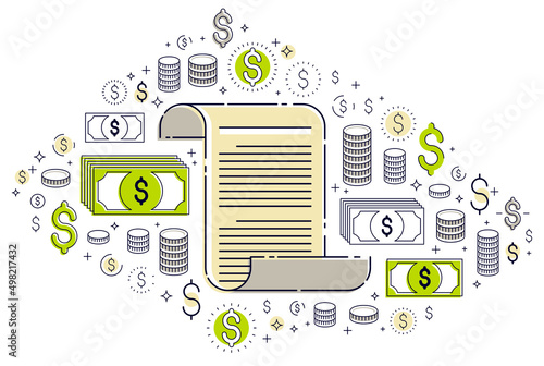 Paper document with icon se...