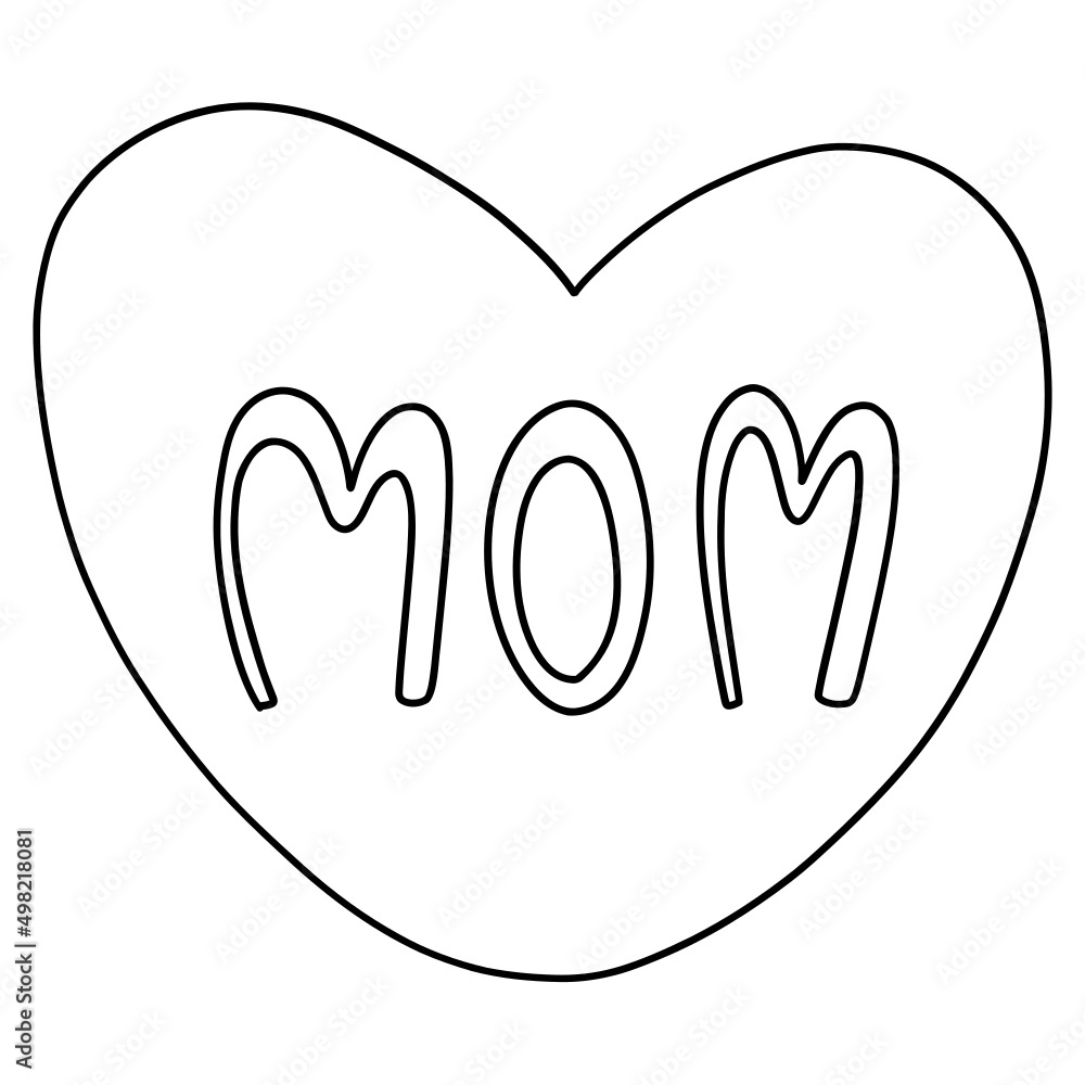 Heart with Mom Lettering Organic line art for template, web, wedsite, application, presentation, Graphics design, branding, etc. Heart with Mom Lettering Organic line art for template, web, wedsite, application, presentation, Graphics design, branding, etc.