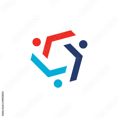 Patnership logo icon vector design illustration