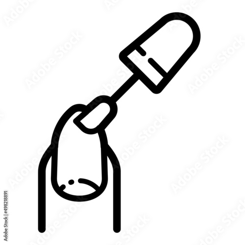 Nail Manicure Flat Icon Isolated On White Background