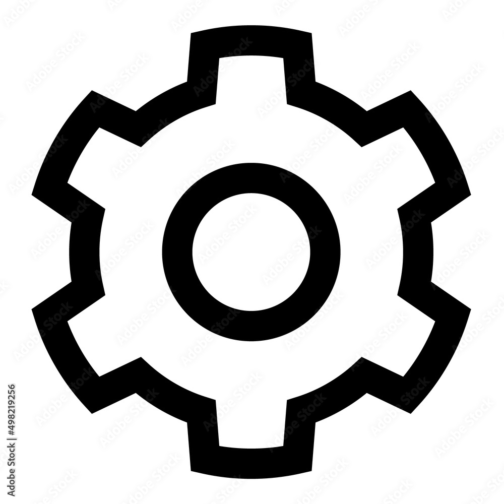 Cog Settings Options Flat Icon Isolated On White Background Cog Settings Options Flat Icon Isolated On White Background