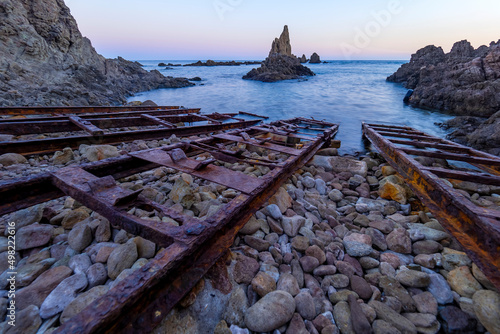 Las Sirenas Reef, Cala de las Sirenas, Cabo de Gata-Níjar Natural Park, UNESCO Biosphere Reserve, Hot Desert Climate Region, Almería, Andalucía, Spain, Europe