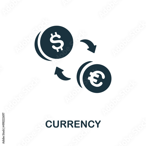 Currency icon. Monochrome simple Currency icon for templates, web design and infographics