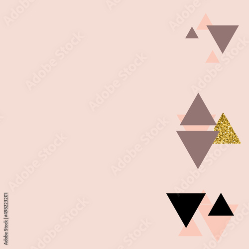 Ornate Shape Vector Pink Background. Glow Polygon