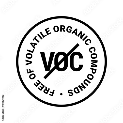 VOC - Volatile organic compounds vector badge icon
