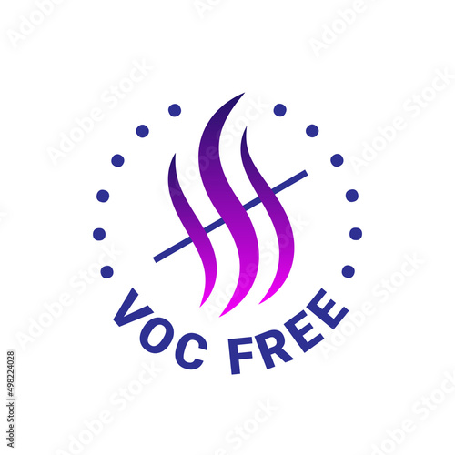 VOC - Volatile organic compounds vector badge icon