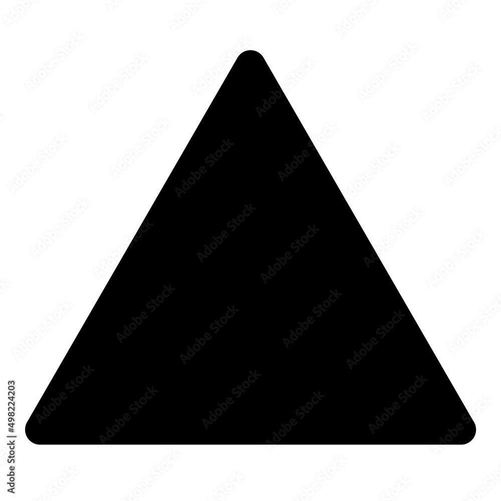 Triangle Shape Flat Icon Isolated On White Background Triangle Shape Flat Icon Isolated On White Background