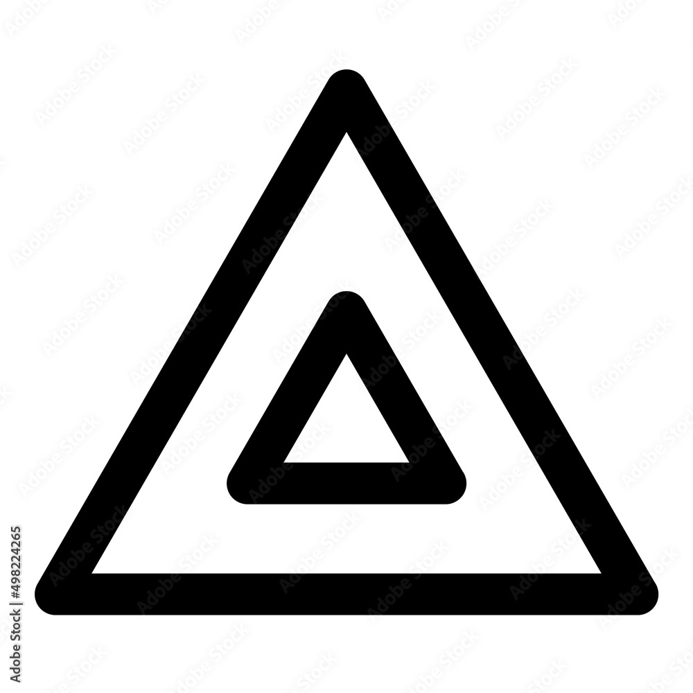 Triangle Shape Flat Icon Isolated On White Background Triangle Shape Flat Icon Isolated On White Background