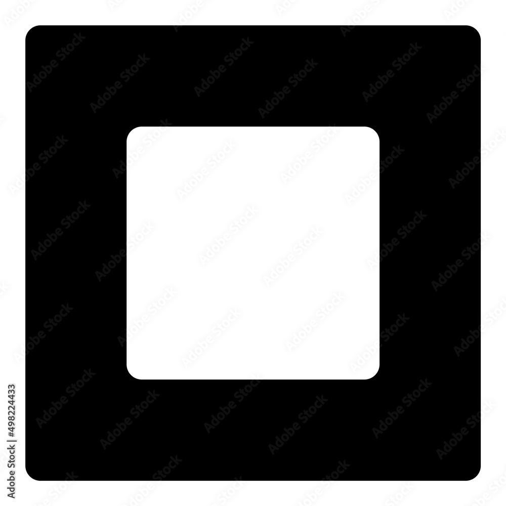 Square Flat Icon Isolated On White Background Square Flat Icon Isolated On White Background