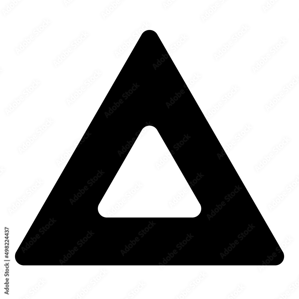 Triangle Shape Flat Icon Isolated On White Background Triangle Shape Flat Icon Isolated On White Background