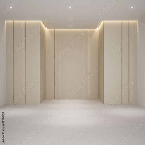 3d rendering interior space with lighting for background.