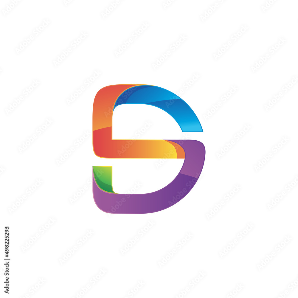 Gradient letter d and s logo design Gradient letter d and s logo design