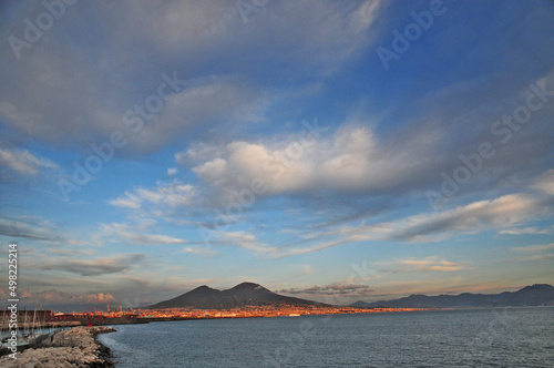 Napoli ed il suo golfo al tramonto photo