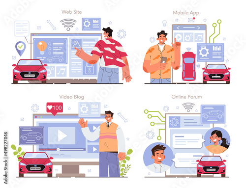 Self driving and electric car development online service or platform