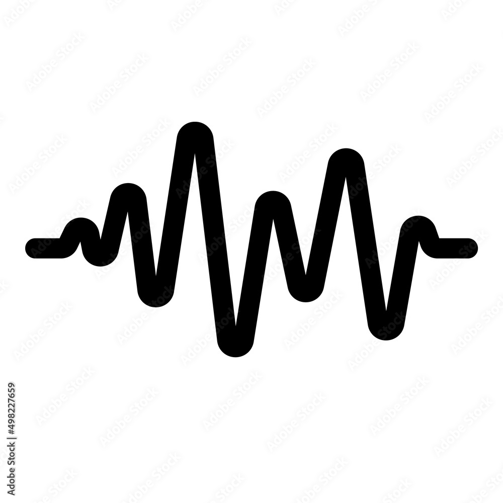 Sound Wave Flat Icon Isolated On White Background Sound Wave Flat Icon Isolated On White Background