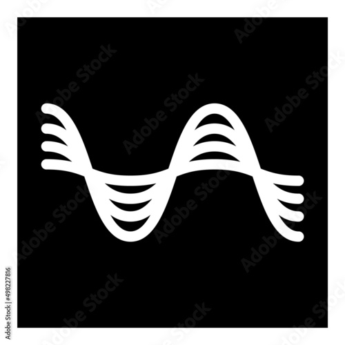 Sound Wave Flat Icon Isolated On White Background