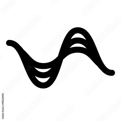 Sound Wave Flat Icon Isolated On White Background
