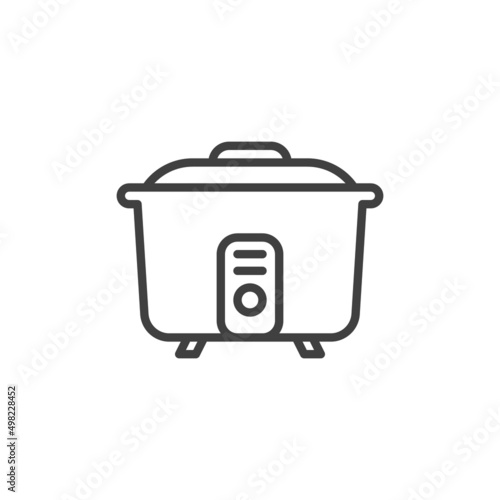 Electric rice cooker line icon