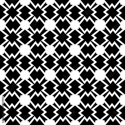 Abstract geometric seamless pattern. Black and white style pattern with circle and line.Geometric ornamental vector pattern. Seamless design texture.Geometric Ornamental pattern. Traditional Arabic.