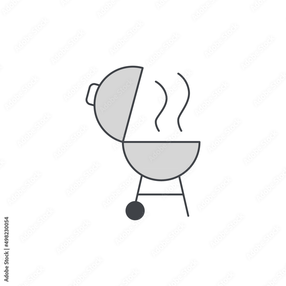 Barbecue, bbq grill icon in color icon, isolated on white background Barbecue, bbq grill icon in color icon, isolated on white background