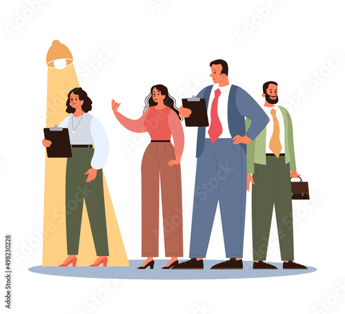 Uniqueness and individuality concept. Character standing out
