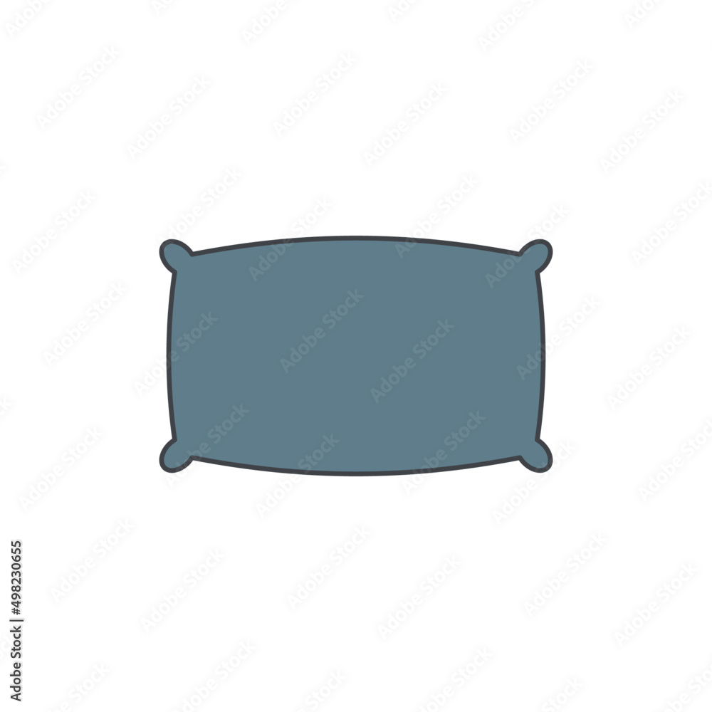 Sleeping pillow icon in color icon, isolated on white background Sleeping pillow icon in color icon, isolated on white background