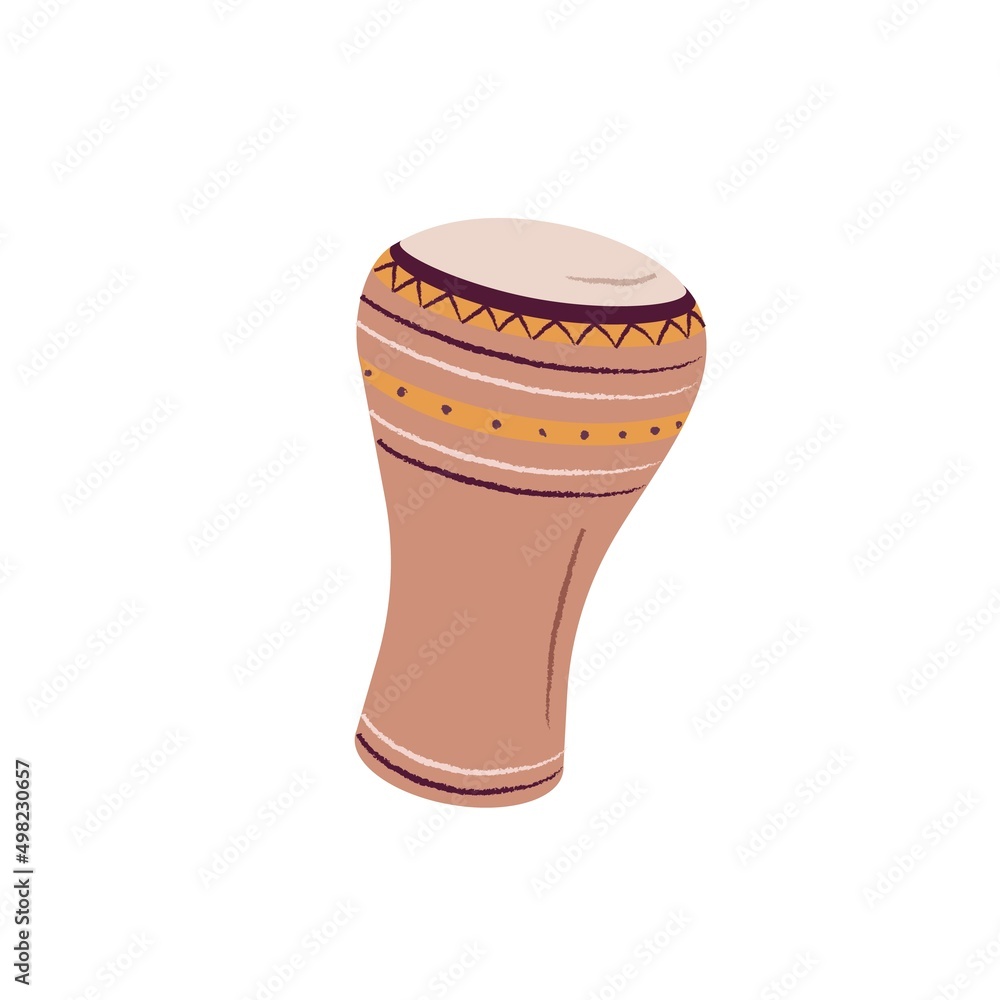 Darbuka, goblet drum of Egypt. Music percussion instrument of ethnic African folk. Traditional