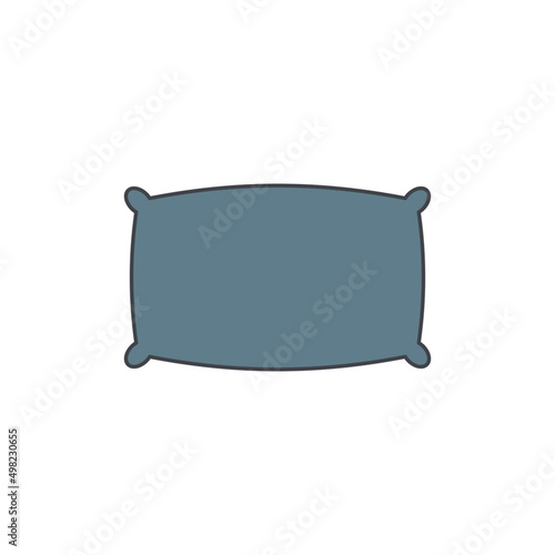 Sleeping pillow icon in color icon, isolated on white background 
