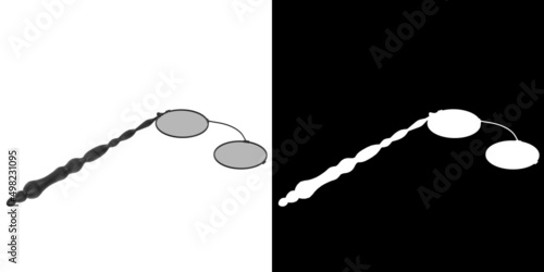 Tableau sur toile 3D rendering illustration of foldable lorgnette eyeglasses