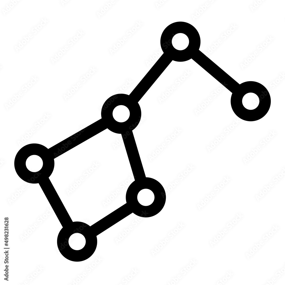 Constellation Flat Icon Isolated On White Background Constellation Flat Icon Isolated On White Background