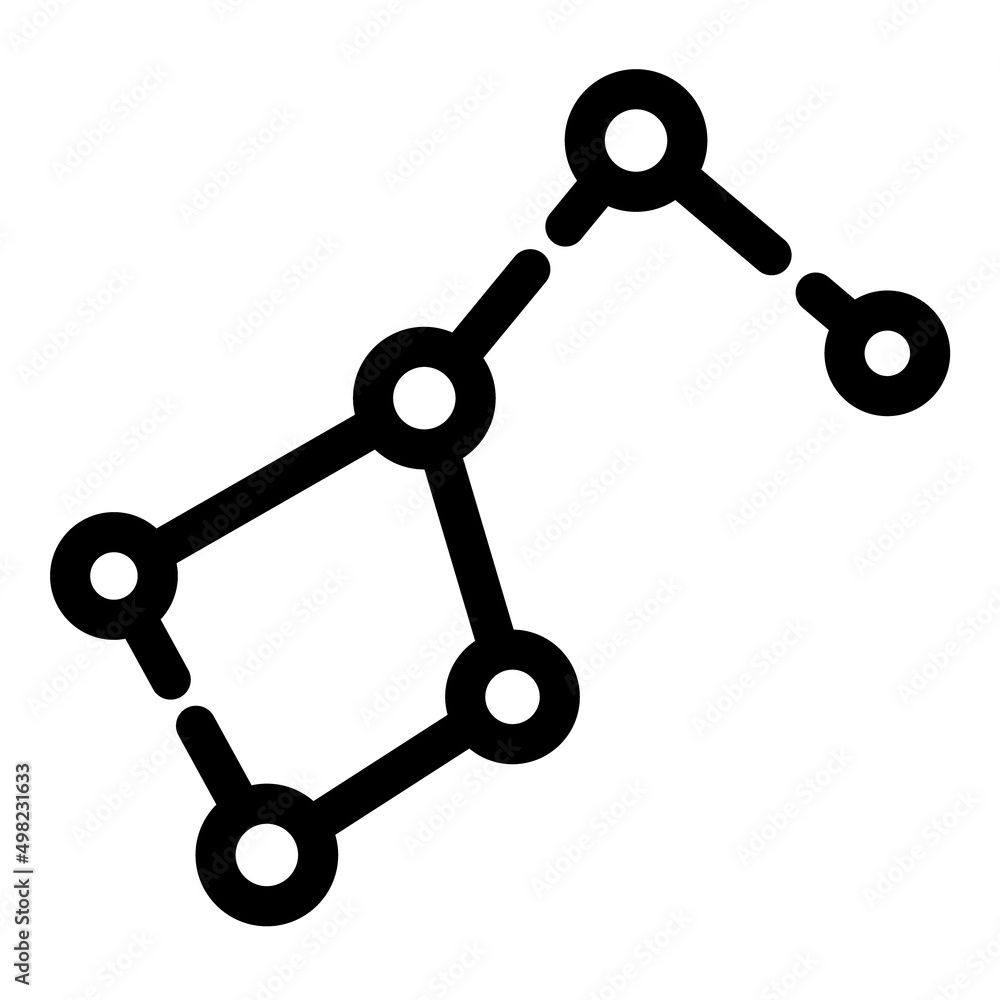 Constellation Flat Icon Isolated On White Background Constellation Flat Icon Isolated On White Background