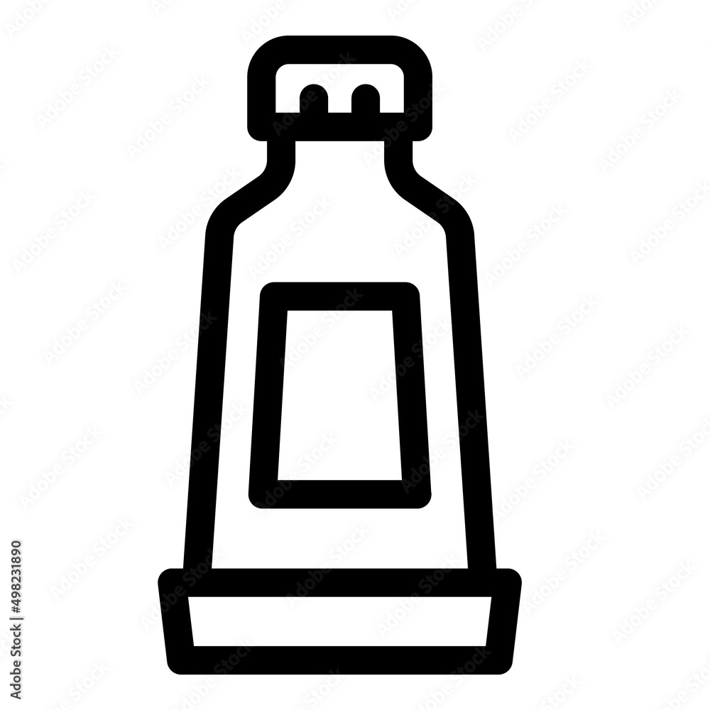 Tube Of Paste Flat Icon Isolated On White Background Tube Of Paste Flat Icon Isolated On White Background
