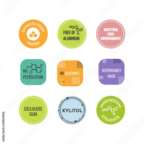 Beauty product sticker set