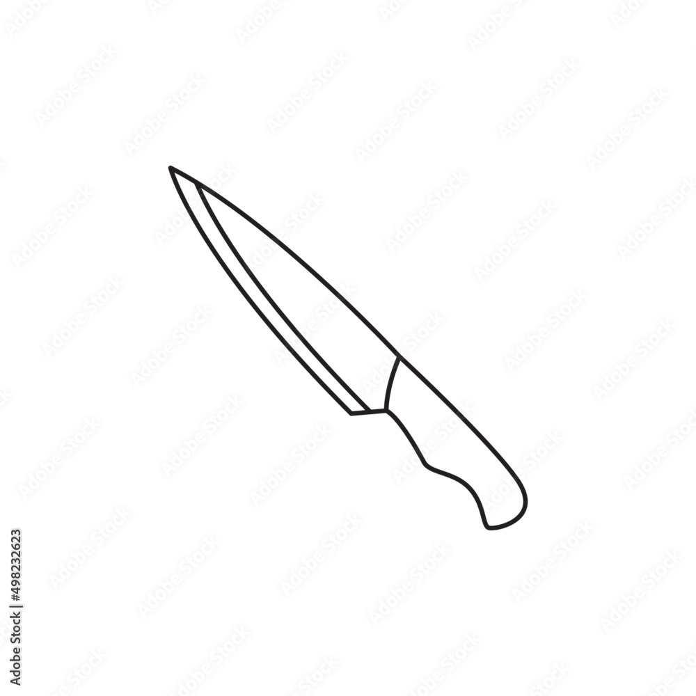 Blade, knife icon line style icon, style isolated on white background Blade, knife icon line style icon, style isolated on white background