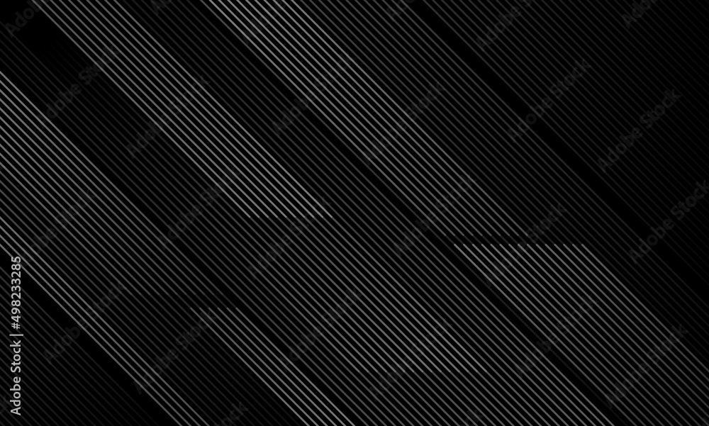 Obraz premium Dark background with abstract lines. Stripe geometric pattern design. Modern background. Vector