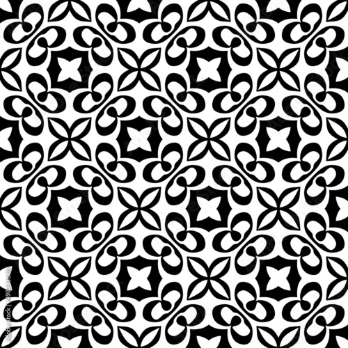 Abstract geometric seamless pattern. Black and white minimalist monochrome artwork with simple shapes.Black and White Flower of Life Sacred .Geometry Circle Pattern Abstract Background.Stylish Chaotic
