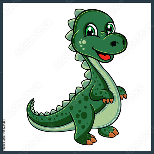 dinosaurus hand draw cartoon picture vector