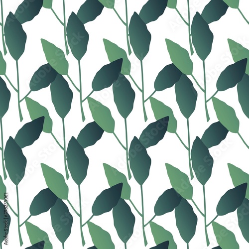 Seamless floral pattern with leaves for fabrics and textiles