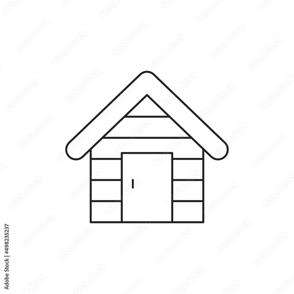 log cabin icon line style icon, style isolated on white background log cabin icon line style icon, style isolated on white background