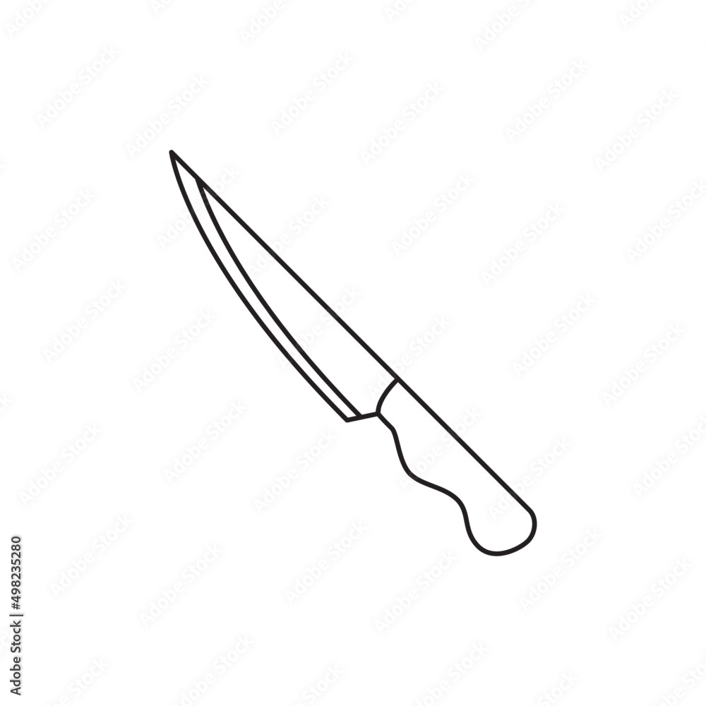 Obraz premium Blade, knife icon line style icon, style isolated on white background
