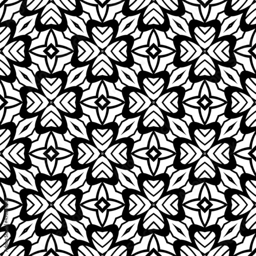 Abstract vintage geometric wallpaper pattern seamless background.Modern scandinavian style.Abstract classical background in black and white color.abstract texture, monochrome fashion design.