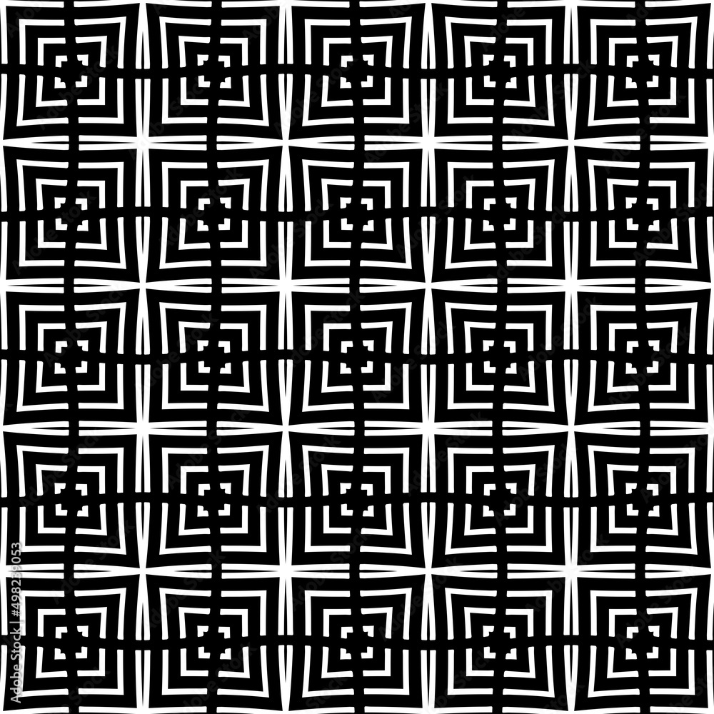Abstract vintage geometric wallpaper pattern seamless background.Modern scandinavian style.Abstract classical background in black and white color.abstract texture, monochrome fashion design.
