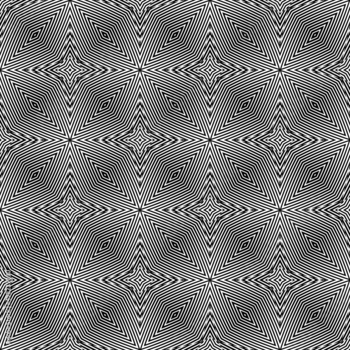 Abstract Vector Seamless Black and White home Pattern Background . background design with texture, geometric pattern, triangles, star, line and circle shapes in artsy style illustration.