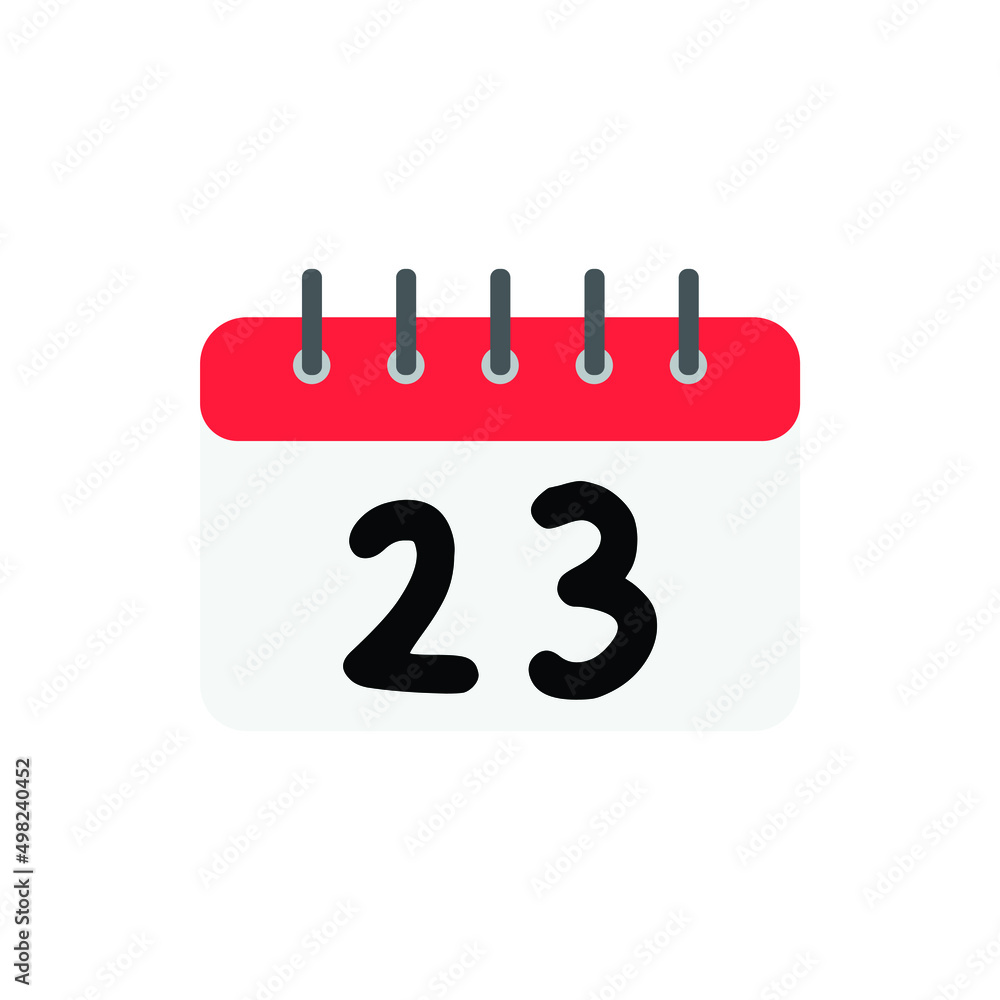 Vector calendar day 23 for website, cv, presentation Vector calendar day 23 for website, cv, presentation