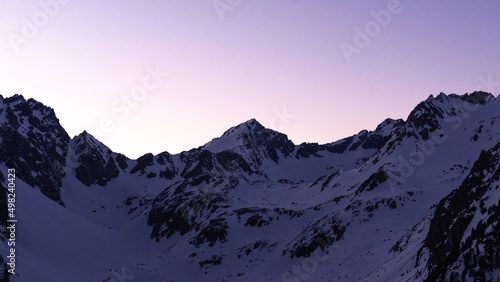 Winter sunet in snowy High Tatras national park in Slovakia © jamexnik
