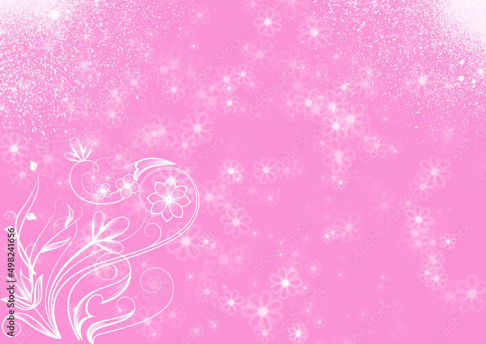Pink Background With Flowers Stock Illustration Adobe Stock Pink Background With Flowers Stock Illustration Adobe Stock