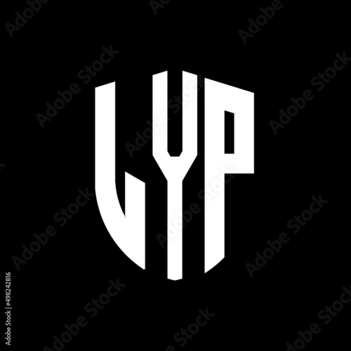 LYP letter logo design. LYP modern letter logo with black background. LYP creative  letter logo. simple and modern letter logo. vector logo modern alphabet font overlap style. Initial letters LYP  photo