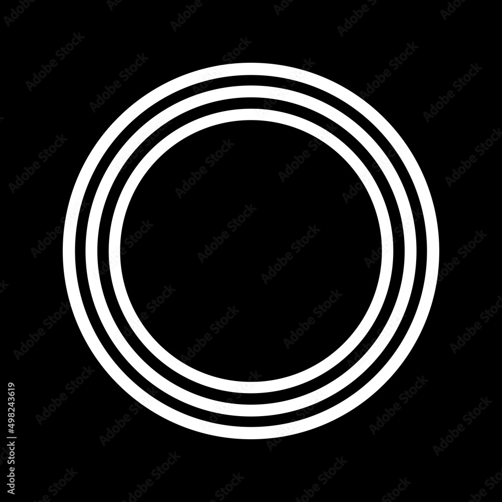 Obraz premium Abstract shape with black lines. Op art. Trendy design element for logo, tattoo, web pages, prints, posters, template, pattern and abstract background.Inside speed lines in arrow form. Geometric art. 
