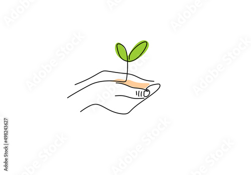 One continuous single line ...